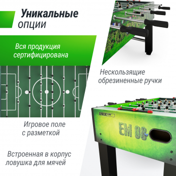 Игровой стол UNIX Line Футбол - Кикер (140х74 cм) Green - 5